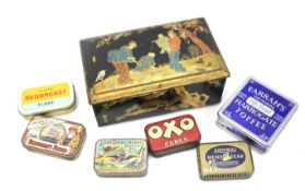 An assortment of vintage tins.