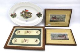 An assortment of hunting and country related collectables.