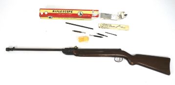 An 'Original' MOD.27 air rifle and a selection of gun cleaning equipment.