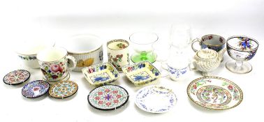 An assortment of ceramics and glassware.