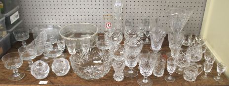 A large collection of assorted glassware.