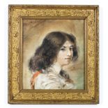 A Continental School, late 19th century, pastel portrait of a woman.