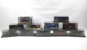 Eleven Batman collector's models by Eaglemoss.