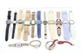 A collection of assorted wristwatches,