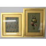Two 20th century needlework tapestry pictures.