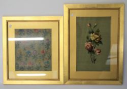 Two 20th century needlework tapestry pictures.