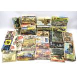 A collection of boxed Airfix and Matchbox models.