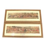 Two traditional hunting scene prints.