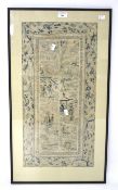 A 20th century Japanese embroidered panel.