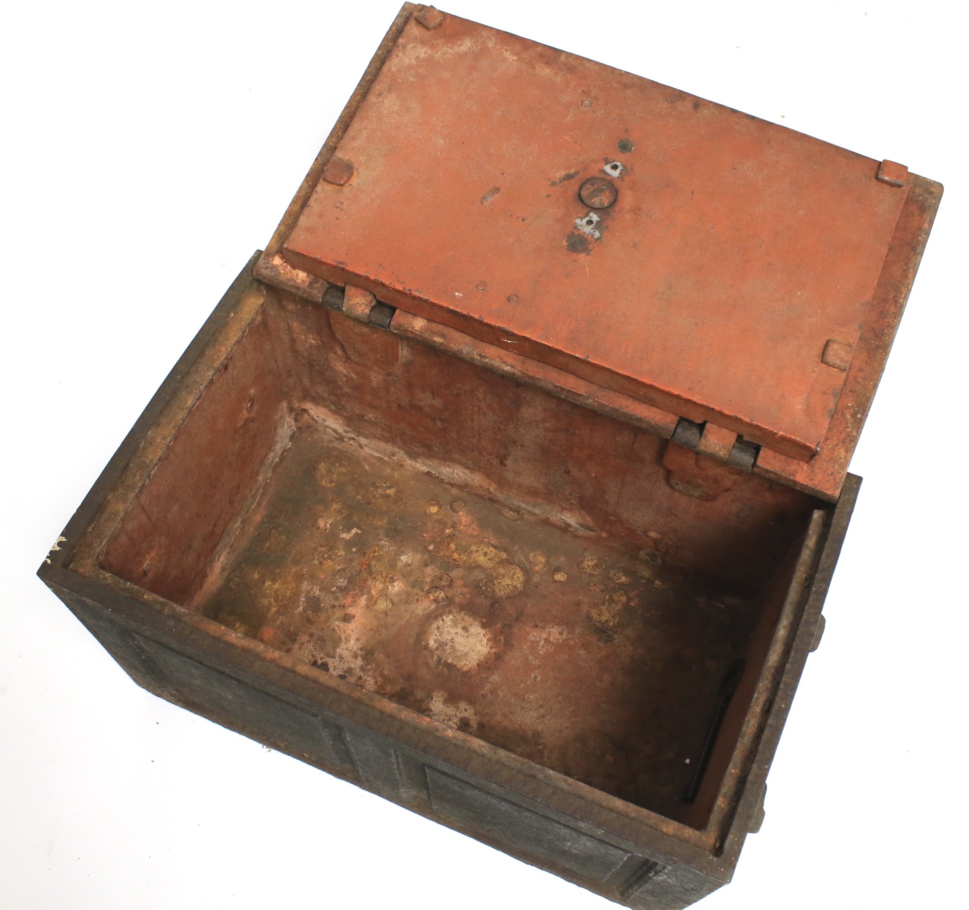 A vintage cast iron safe. - Image 2 of 2