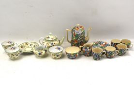 A Barker Brothers Fantasy coffee service and a part Copeland Spode 'Audley' pattern tea service.