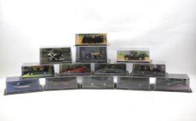 Thirteen Batman collector's models by Eaglemoss.