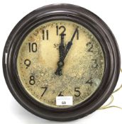 A vintage Smiths Bakelite wall clock.