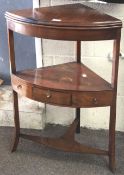 A Victorian mahogany corner wash stand.