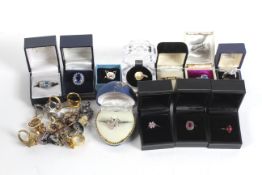 An assortment of dress rings.
