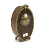 An early 20th century mahogany inlaid French mantel clock.