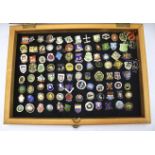 Approximately 100 vintage enamel badges.