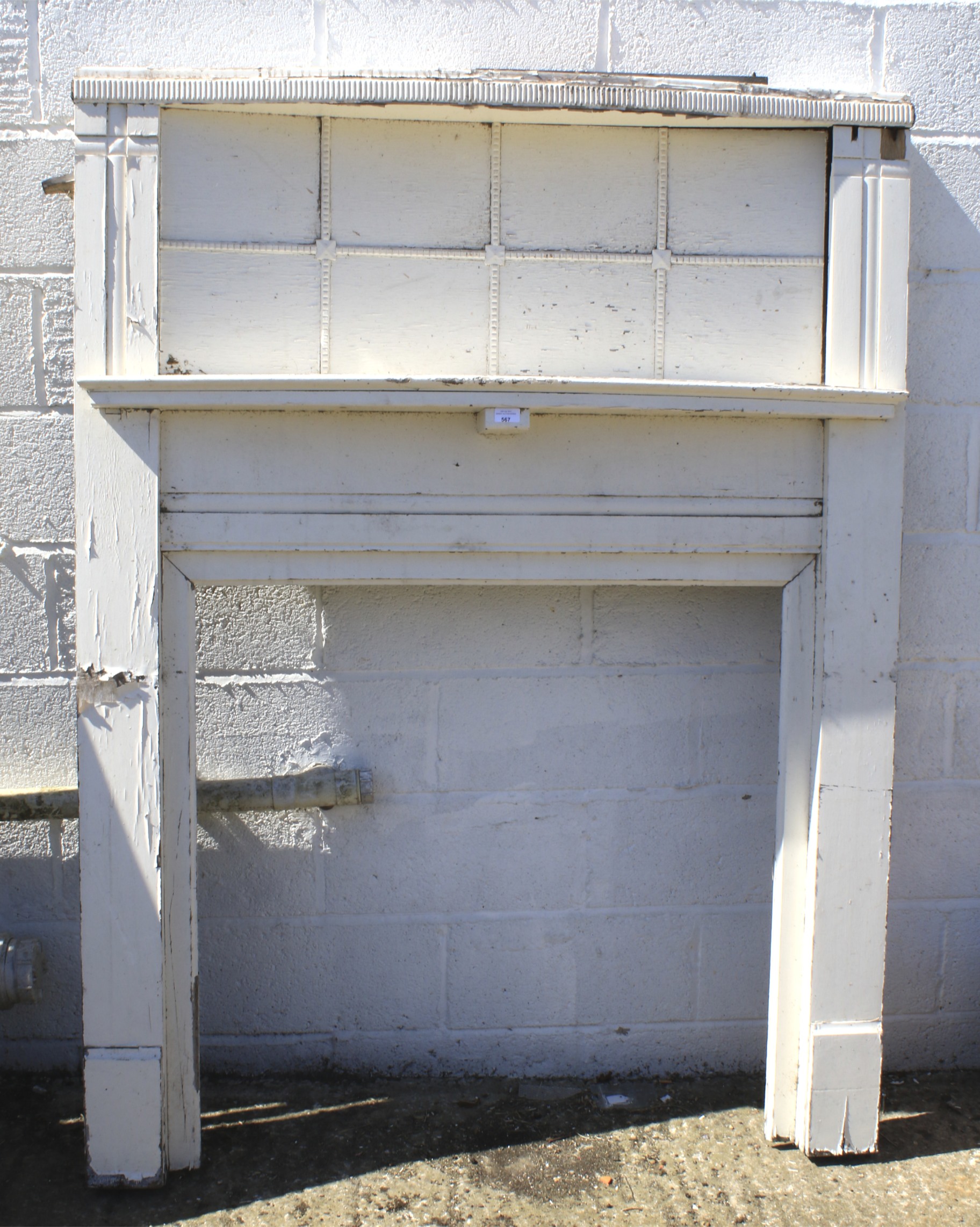 A large white painted fire surround. - Image 2 of 9