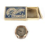 A vintage 9ct gold cased manual wind wristwatch.