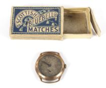 A vintage 9ct gold cased manual wind wristwatch.