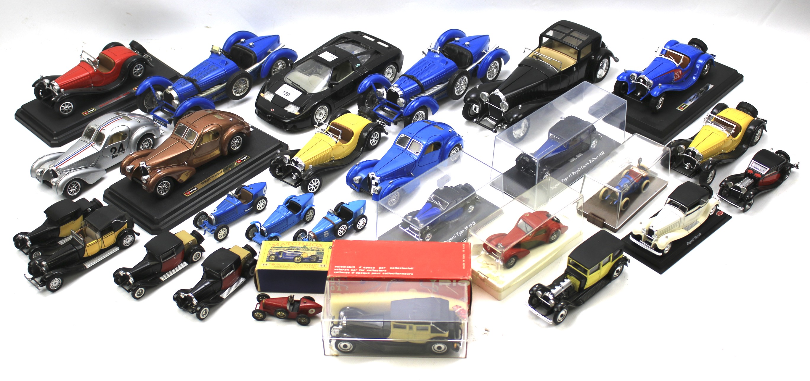 A large collection of diecast model vehicles.