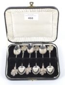 A boxed set of six Chinese export spoons.