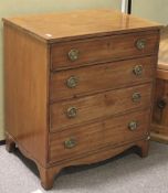 A 20th century mahogany chest of drawers.