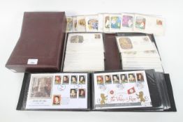 An assortment of stamps and first day covers.