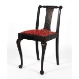 A Chinese ebonised child's chair.