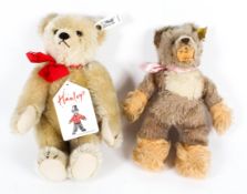 Two Steiff teddy bears.