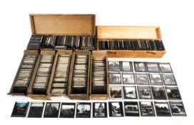 A late 19th/early 20th century large collection of magic lantern slides .