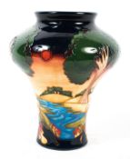 A contemporary Moorcroft inverted baluster vase.