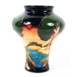 A contemporary Moorcroft inverted baluster vase.