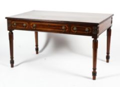 A Regency style mahogany writing table.