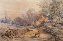 Henry Clements (Bristol, 1841-1887), Farmer in Rural Landscape.