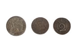 Three coins: 1836 fourpence;