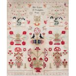 A 19th century needlework sampler. Named for Sarah...A12...