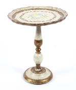 A small Florentine painted occasional table, mid-century.