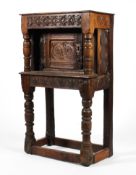 A 17th century oak buffet of small proportion.