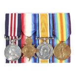 A WWI four piece medal group.