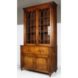 A fine mahogany Regency secretaire bookcase with reeded columns.