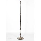 An early 20th century silver plated adjustable standard lamp.