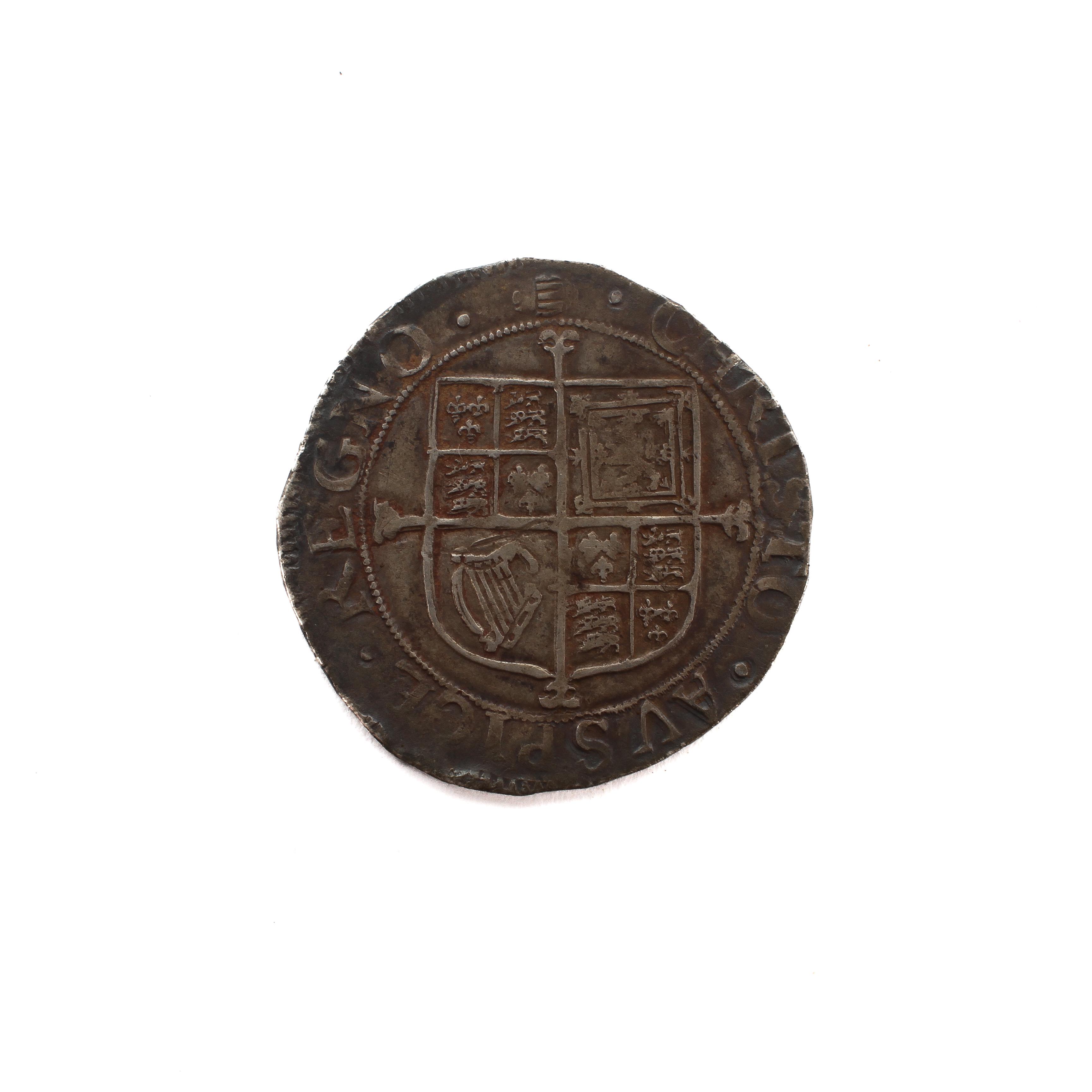 A Charles I, shilling tun coin, - Image 2 of 2