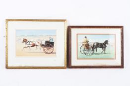 J MacWilliam (20th Century), two equestrian watercolours.