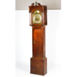 An 18th century oak 8 day longcase clock.