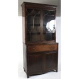 A Georgian mahogany secretaire bookcase.