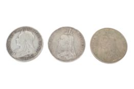 Three coins, crowns: 1890, 1892,