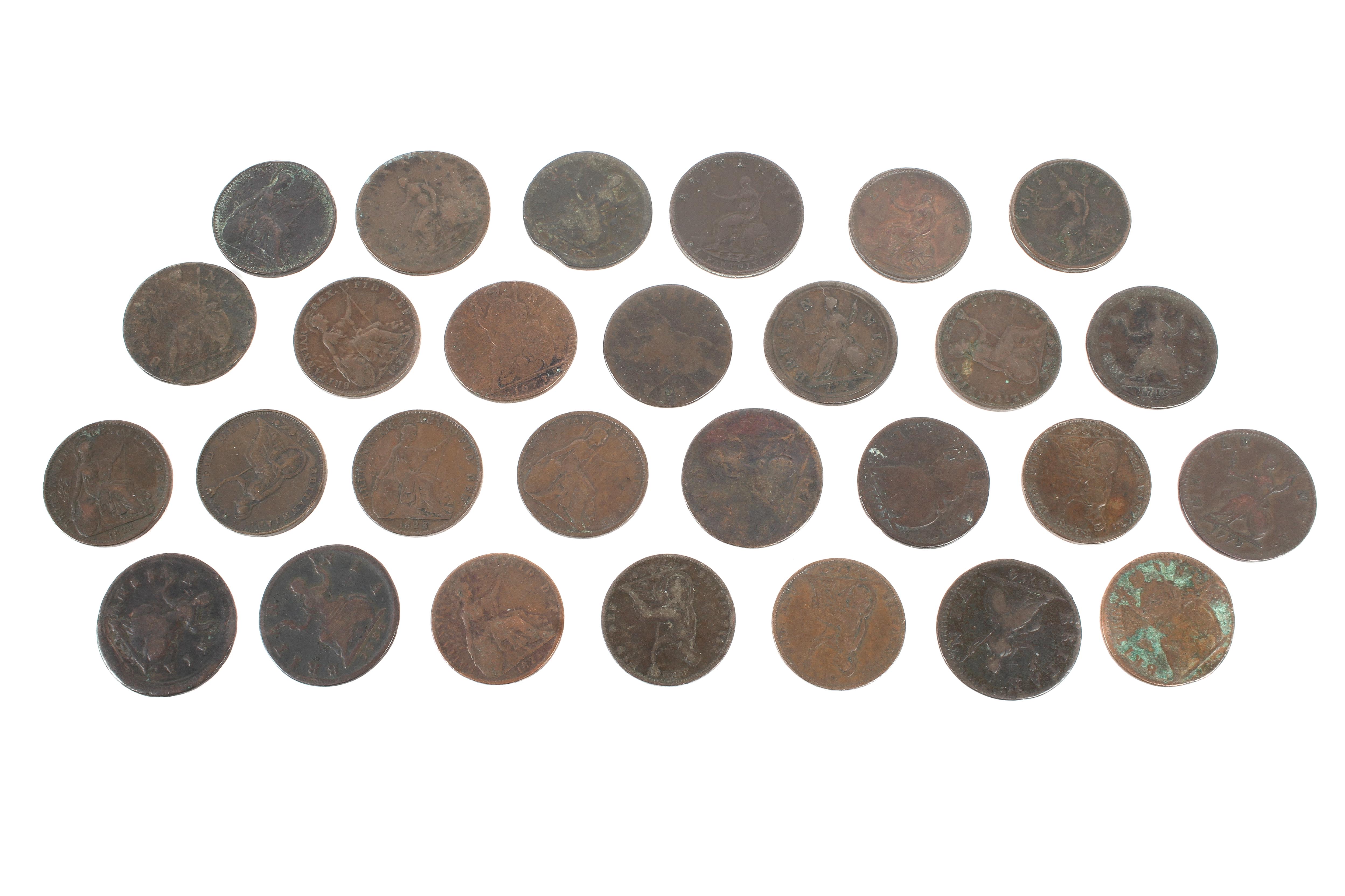 28 farthings, 17th until 19th century, - Image 2 of 2