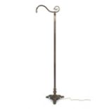 A Late Victorian brass standard floor lamp.