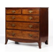 An early 19th century mahogany chest of drawers.